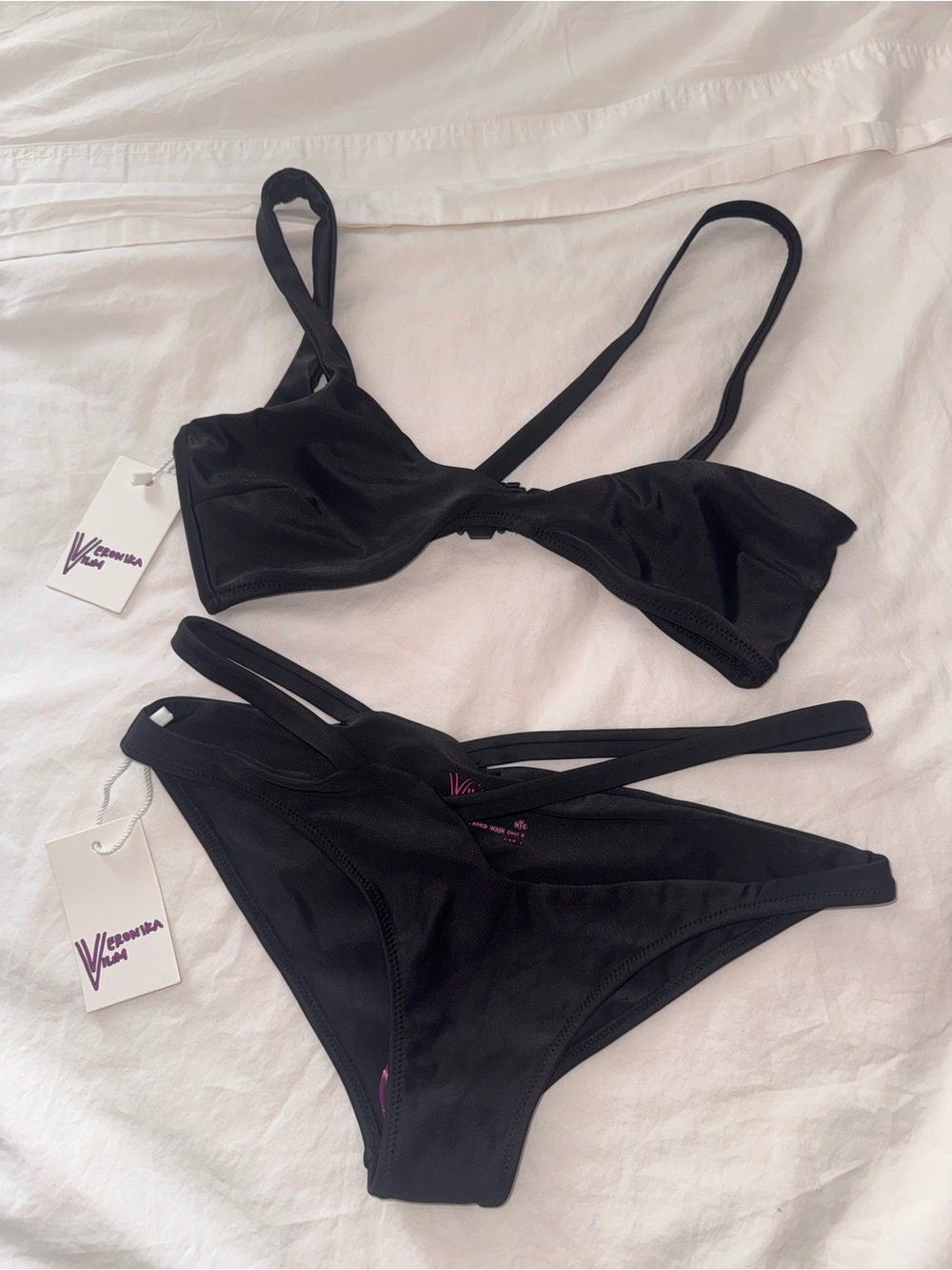Flux Top & Bottom Black Bikini Set